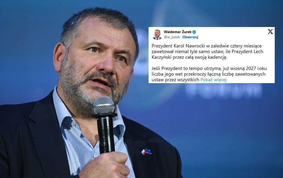Waldemar Żurek zaatakował prezydenta Karola Nawrockiego. / autor:  PAP/Marcin Obara