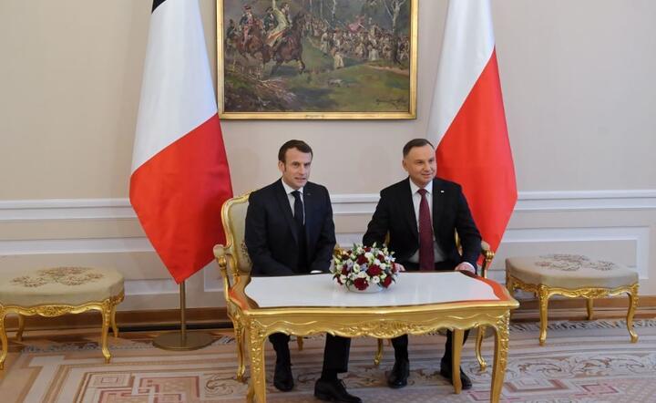 Emmanuel Macron i Andrzej Duda / autor: PAP/Radek Pietruszka