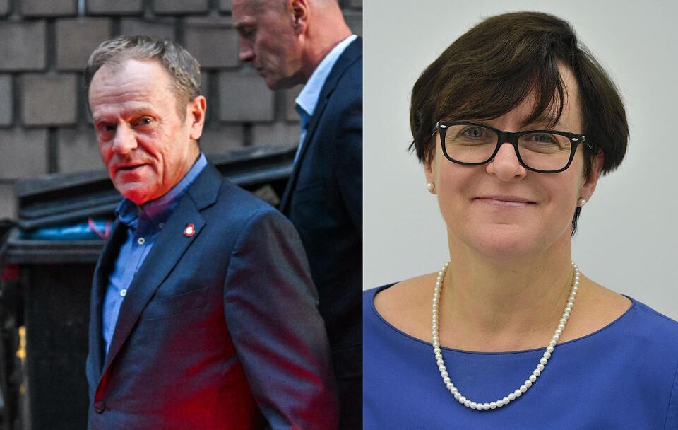 Donald Tusk, Joanna Kluzik-Rostkowska / autor: PAP/Radek Pietruszka/wikimedia.commons: Adrian Grycuk/https://creativecommons.org/licenses/by-sa/3.0/pl/deed.en