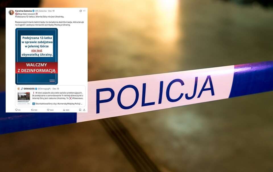 Gałecka: 12-latka podejrzana o morderstwo nie jest Ukrainką