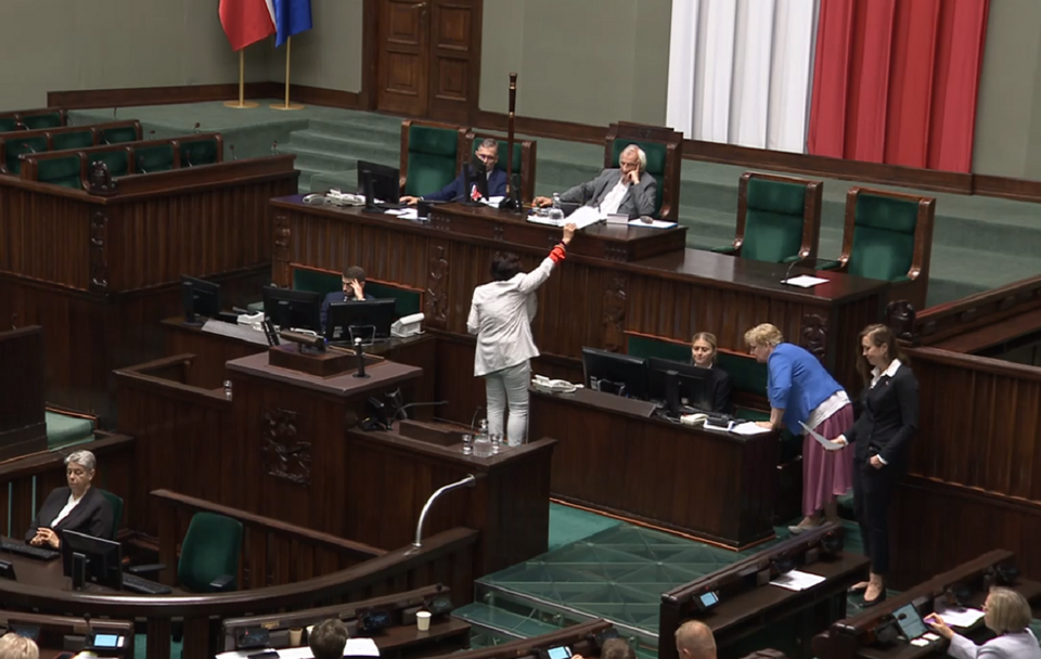 Wicemarszałek Terlecki komentuje antyklerykalne wystąpienie posłanki Senyszyn / autor: iTV Sejm/sejm.gov.pl