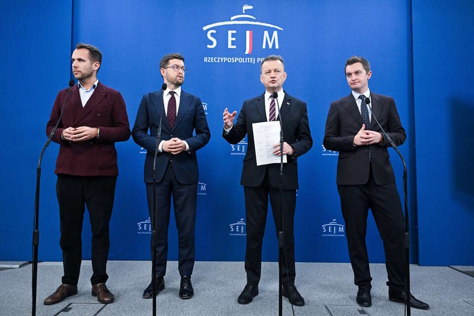 Konferencja prasowa PiS w Sejmie / autor: PAP/Radek Pietruszka