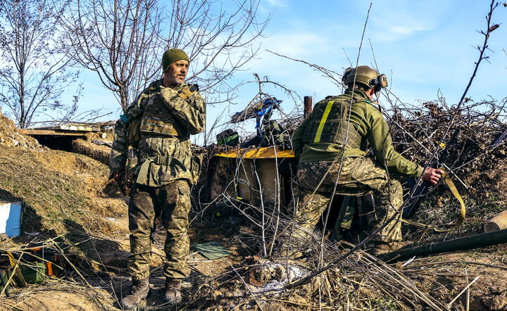 Żołnierze ukraińscy pod Bachmutem / autor: PAP/EPA