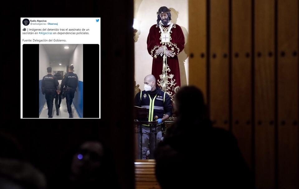 Jeden z kościołów w Algeciras na południu Hiszpanii - miejsce ataku islamisty / autor: PAP/EPA; Twitter/radioalgeciras