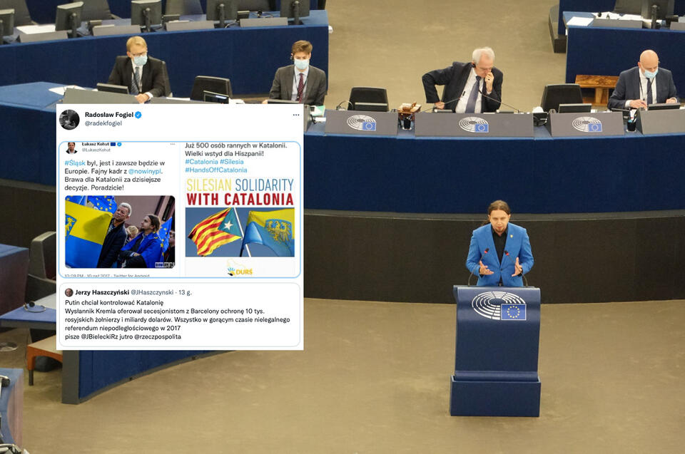 Łukasz Kohut w Parlamencie Europejskim  / autor: Fratria/Twitter