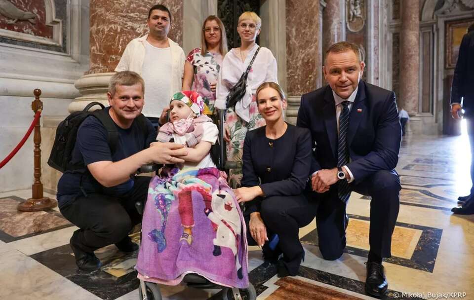 Para prezydencka i Marysia Szlązak z rodziną / autor: Mikołaj Bujak/KPRP