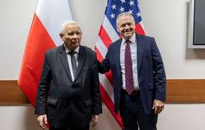 Ambasador USA w Polsce Thomas Rose poinformował na platformie X, że spotkał się z prezesem PiS Jarosławem Kaczyńskim.  / autor: X/@USAmbPoland