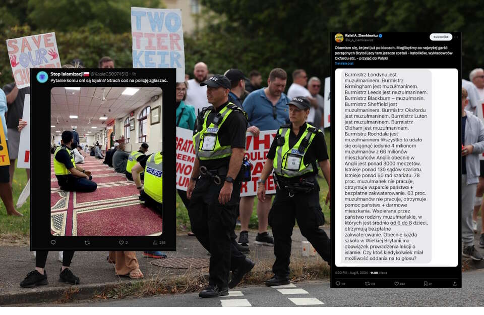 Protestujący Brytyjczycy i komentarze internautów / autor: PAP/EPA/NEIL HALL