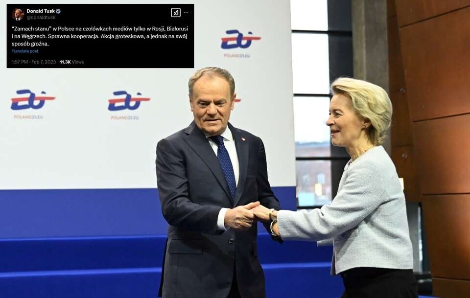 Donald Tusk i Ursula von der Leyen / autor: PAP/Adam Warżawa