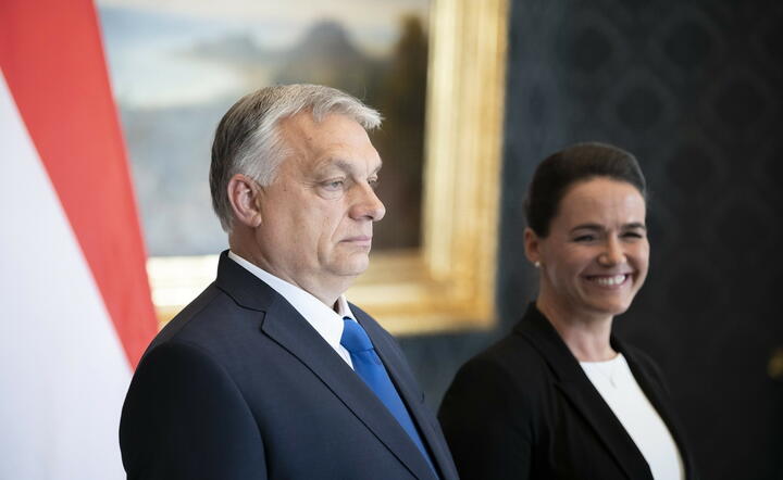 Viktor Orban i prezydent Węgier Katalin Novak / autor: PAP/EPA