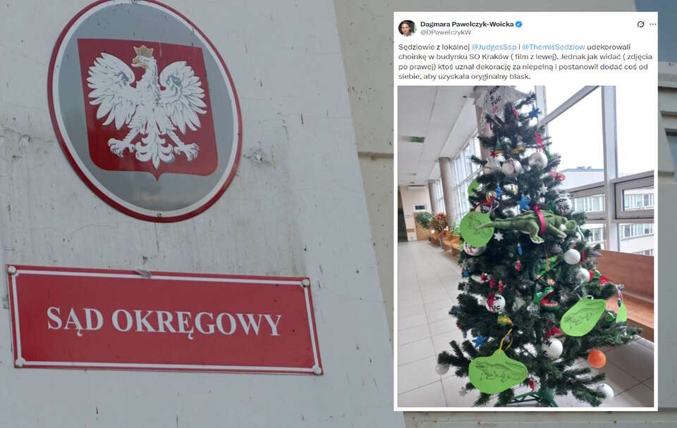 Na choince w macierzystym sądzie Żurka powieszono krokodyle