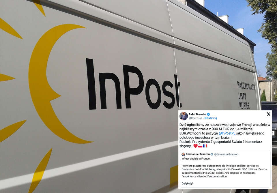 Grupa InPost poinformowała, że zwiększy inwestycje we Francji do 1,4 mld euro, czyli o 500 mln euro do 2030 roku. / autor: Fratria/X