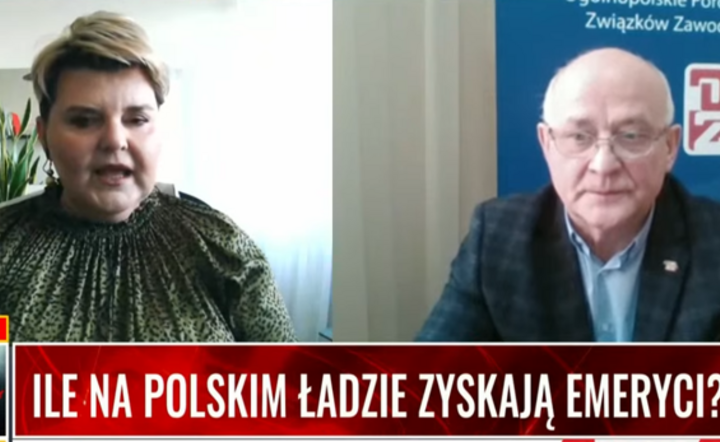 Anna Grabowska i Andrzej Radzikowski, przewodniczący Rady Dialogu Społecznego i OPZZ / autor: Screen/wPolsce.pl
