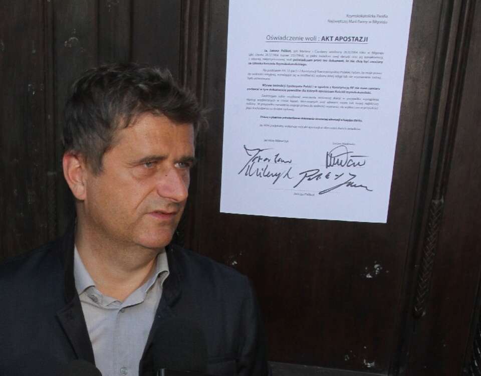 Palikot - człowiek, który politycznie tonie. PAP