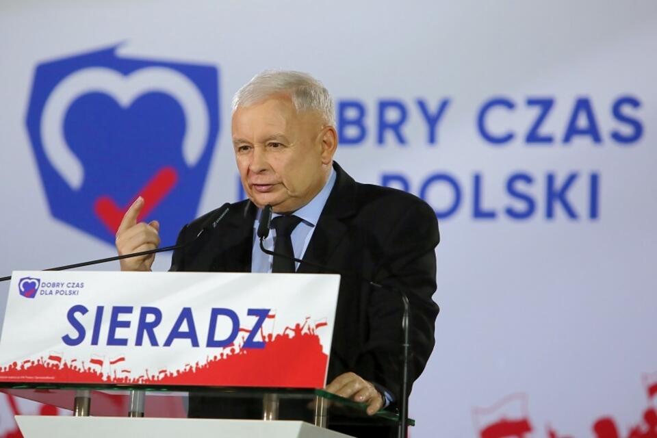 Prezes PiS Jarosław Kaczyński w Sieradzu / autor: PAP/Tomasz Wojtasik