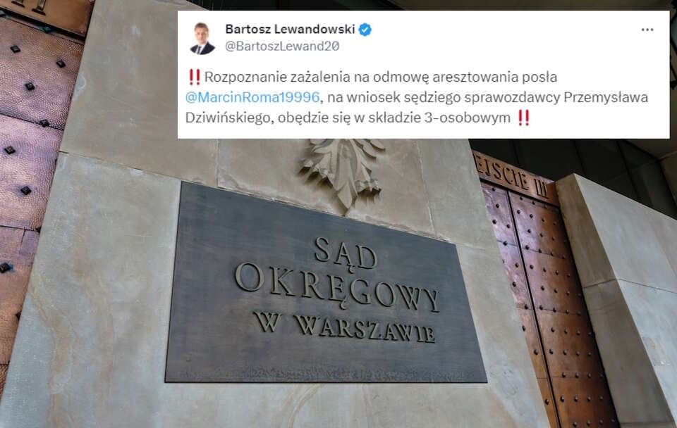 3 sędziów rozpatrzy zażalenie na brak aresztu Romanowskiego