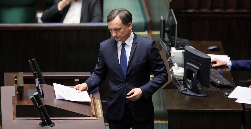 Minister Zbigniew Ziobro during the discussion in the Parliament / autor: PAP/Leszek Szymański