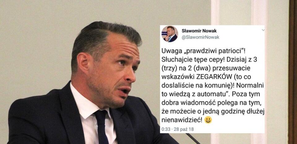 Sławomir Nowak / autor: Fratria/M.Czutko;Twitter