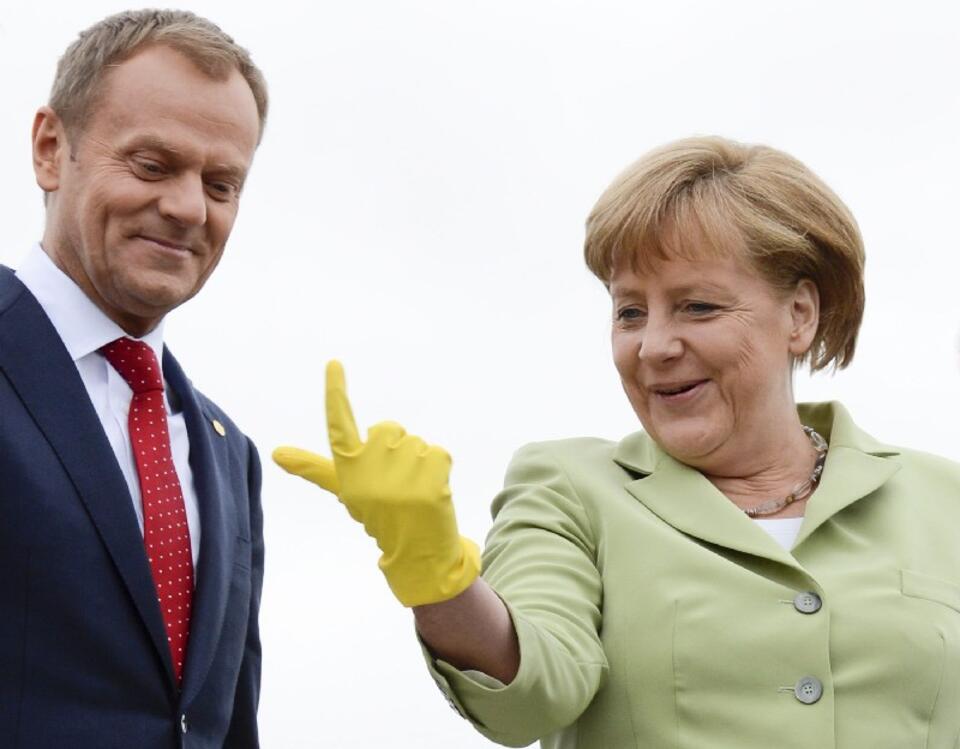 Premier Tusk i kanclerz Merkel podczas szczytu państw Morza Bałtyckiego, PAP/EPA