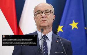 Włodzimierz Czarzasty podczas konferencji prasowej w Sejmie oraz wpis Leszka Millera z portalu X / autor: PAP/Tomasz Gzell/X