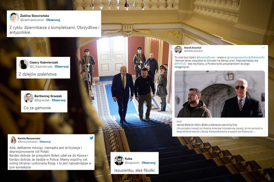 Zdjęcie w tle - wizyta prezydenta USA w Kijowie / autor: PAP/EPA/UKRAINIAN PRESIDENTIAL PRESS SERVICE HANDOUT; Twitter