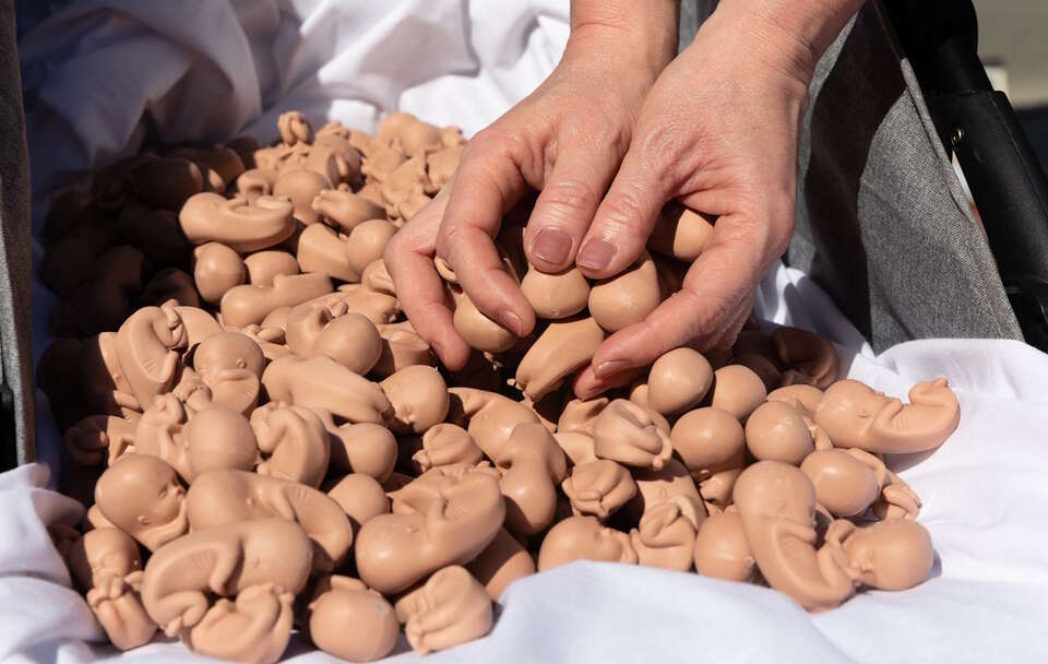 "DW" pisze, że aborcja może być finansowana z funduszu społecznego UE. Zdjęcie z demonstracji pod Sejmem w obronie życia. protestu  / autor: Fratria