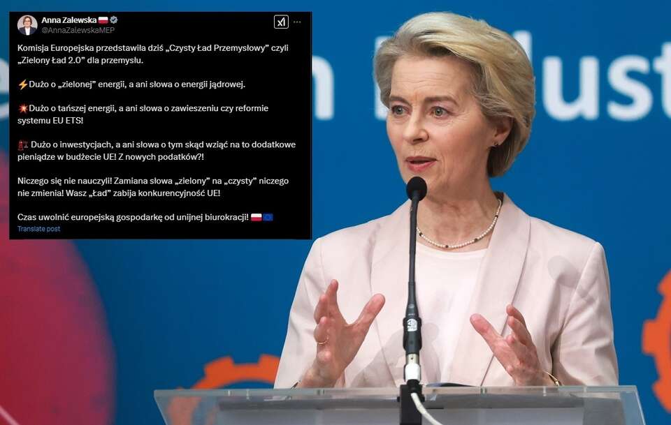 Przewodnicząca KE Ursula von der Leyen / autor: PAP/EPA/OLIVIER HOSLET