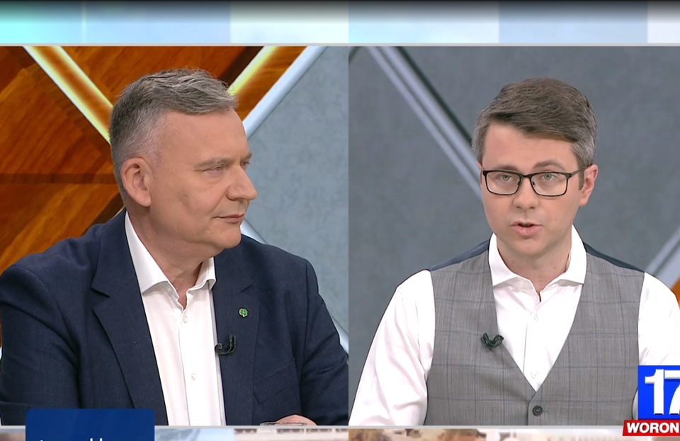 Paweł Bejda, Piotr Muller  / autor: Screenshot TVP Info 