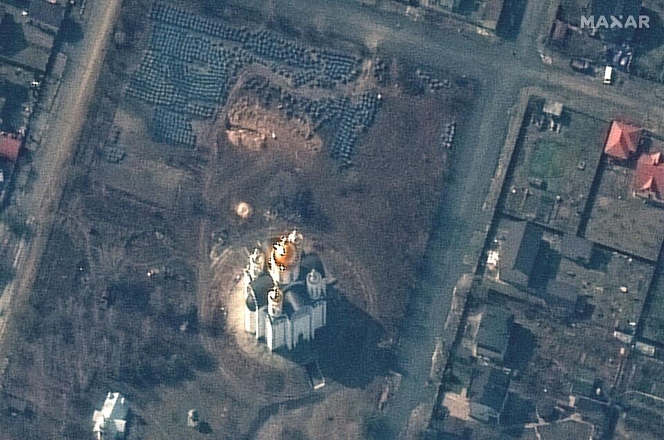 Zdjęcie satelitarne Buczy / autor: PAP/EPA