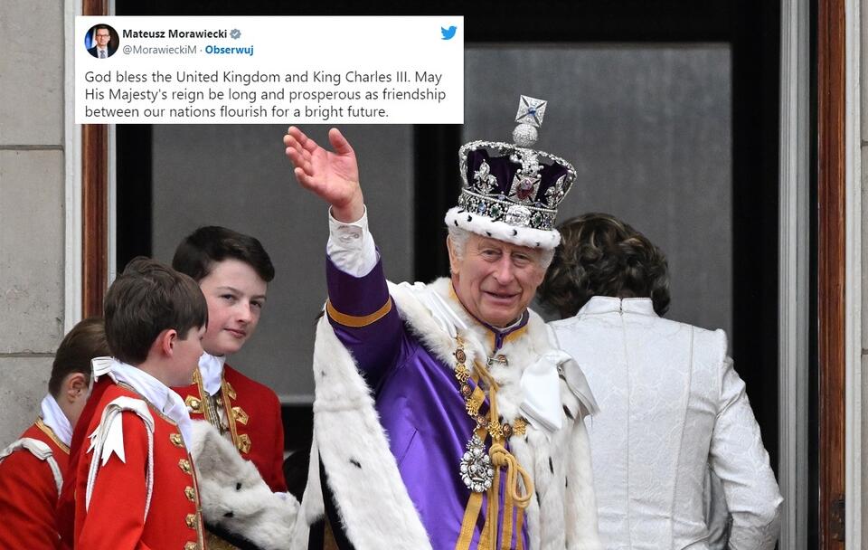 Wpis premiera z okazji koronacji Karola III / autor: PAP/EPA/Neil Hall