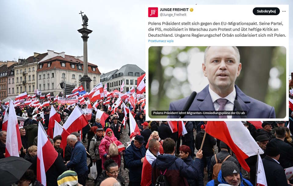 Manifestacjana Placu Zamkowym w Warszawie / autor: PAP/Radek Pietruszka