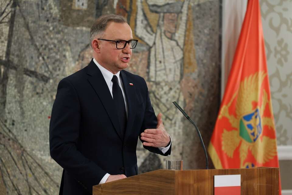 Prezydent RP Andrzej Duda podczas wizyty w Czarnogórze / autor: PAP/Paweł Supernak
