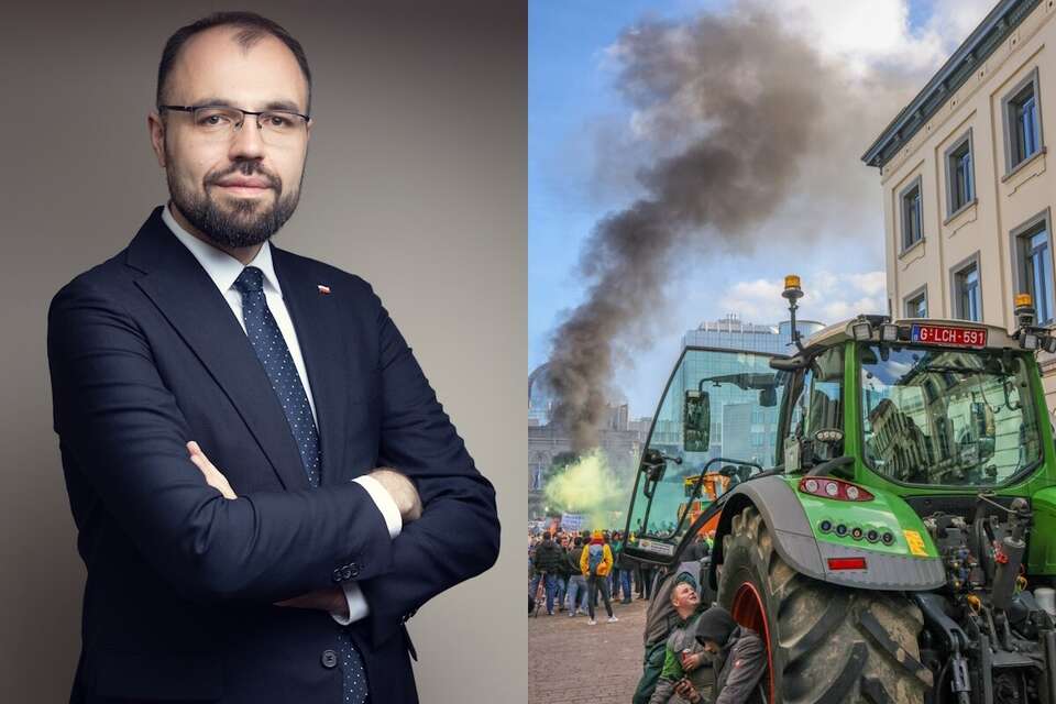 Poseł Krzysztof Szczucki o rolnikach w UE / autor: Fratria, PAP/EPA