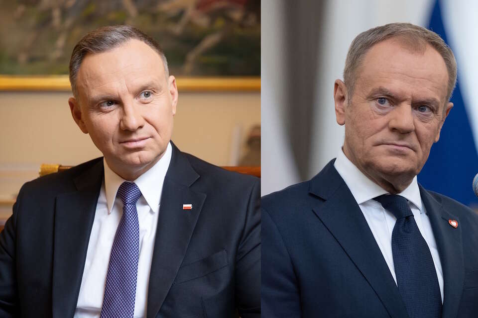 Prezydent Andrzej Duda, Donald Tusk  / autor: Fratria 