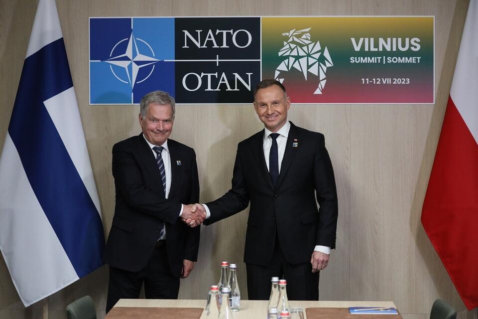 Prezydent RP Andrzej Duda i prezydent Finlandii Sauli Niinisto / autor: 	PAP/Leszek Szymański