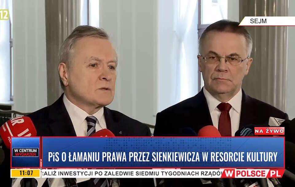 Prof. Piotr Gliński, Jarosław Sellin / autor: screenshoot: Telewizja wPolsce
