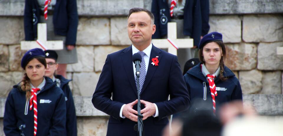 Prezydent Andrzej Duda podczas obchodów 75. rocznicy bitwy o Monte Cassino / autor: wPolityce.pl/M.Czutko