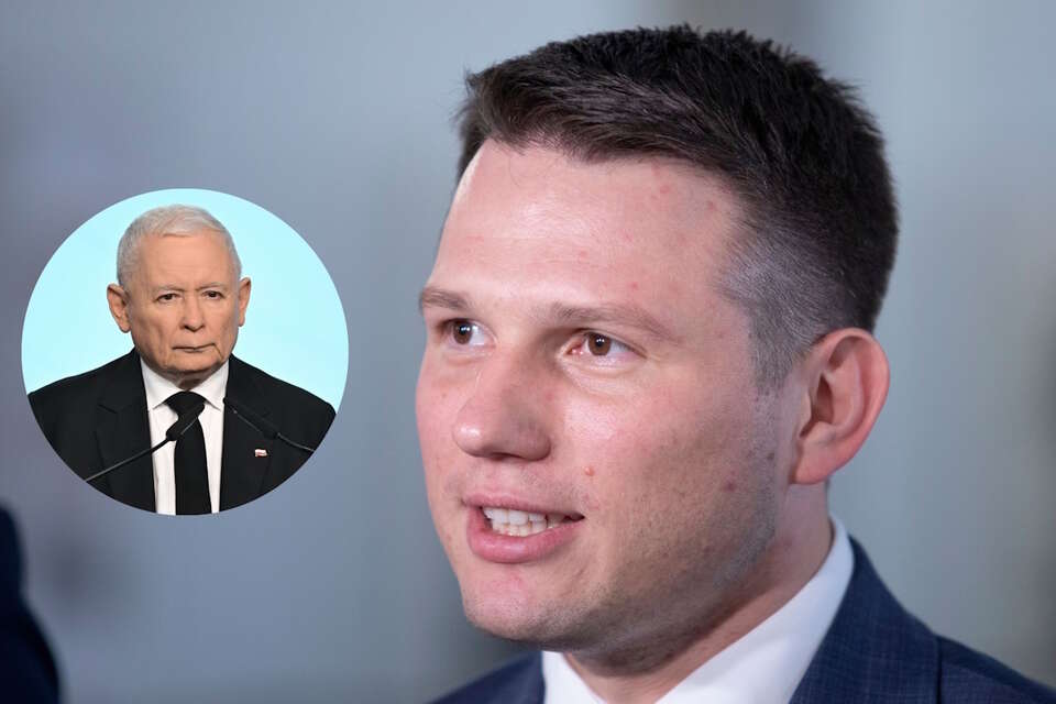 Prezes PiS Jarosław Kaczyński i Sławomir Mentzen / autor: PAP/Radek Pietruszka/Fratria