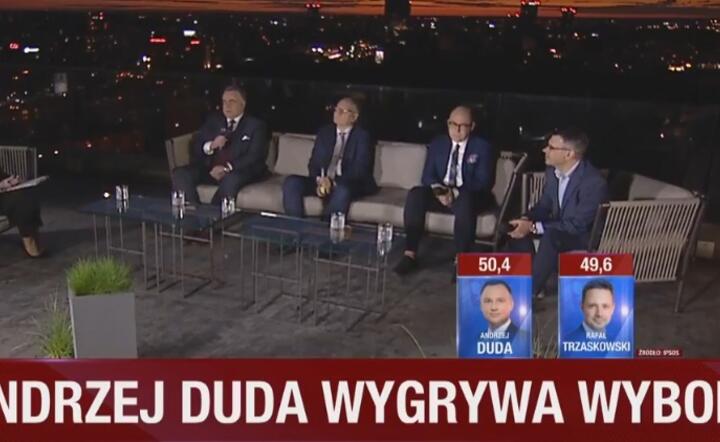Przedstawiciele mediów komentują wyniki wyborów prezydenckich / autor: tvp.info