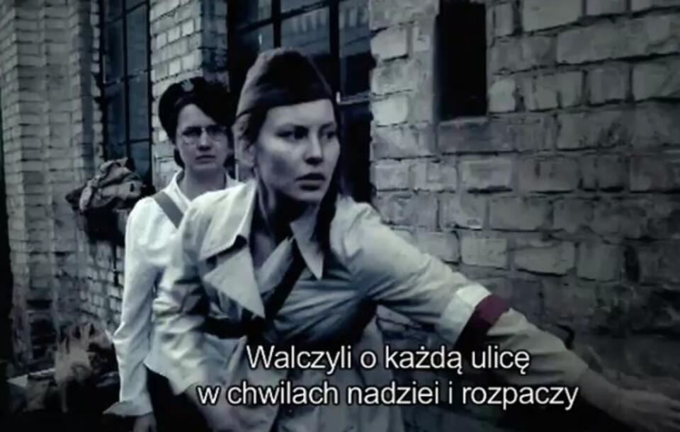 Kadr z teledysku zespołu Sabbaton pt. "Uprising"