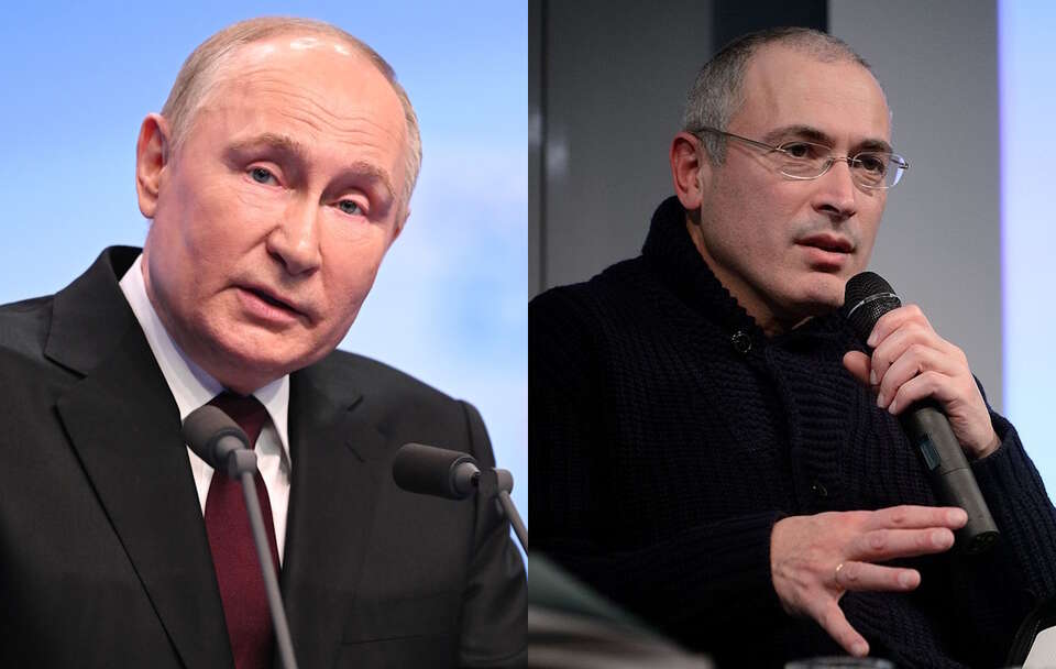 Władimir Putin / Michaił Chodorkowski / autor:  	PAP/EPA/NATALIA KOLESNIKOVA / POOL / Wikimedia Commons-Heinrich-Böll-Stiftung from Berlin / CC Attribution-Share Alike 2.0