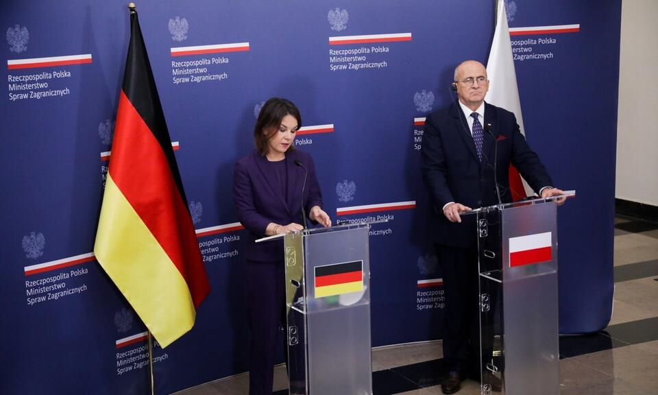 Konferencja szefów dyplomacji Niemiec i Polski w Warszawie. / autor: Albert Zawada / PAP