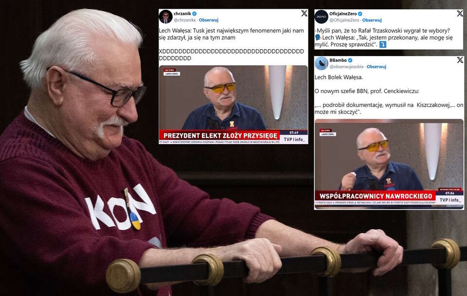 Lech Wałęsa / autor: Fratria/X