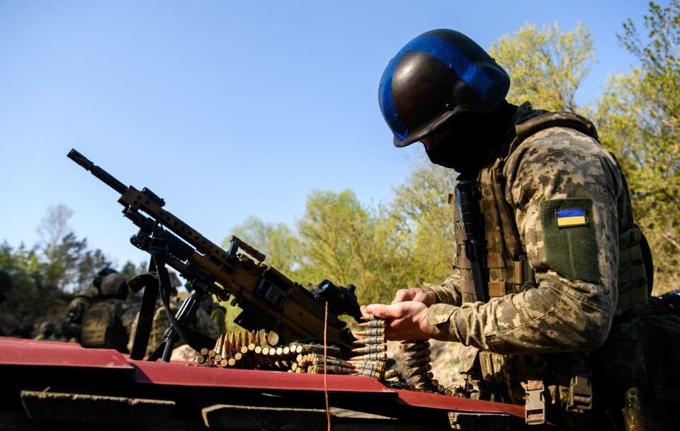 Ćwiczenia żołnierzy w północnej Ukrainie / autor: PAP/Vladyslav Musiienko