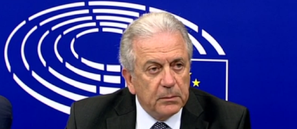 Komisarz UE ds. migracji Dimitris Avramopoulos / autor: wPolityce.pl/TVP Info