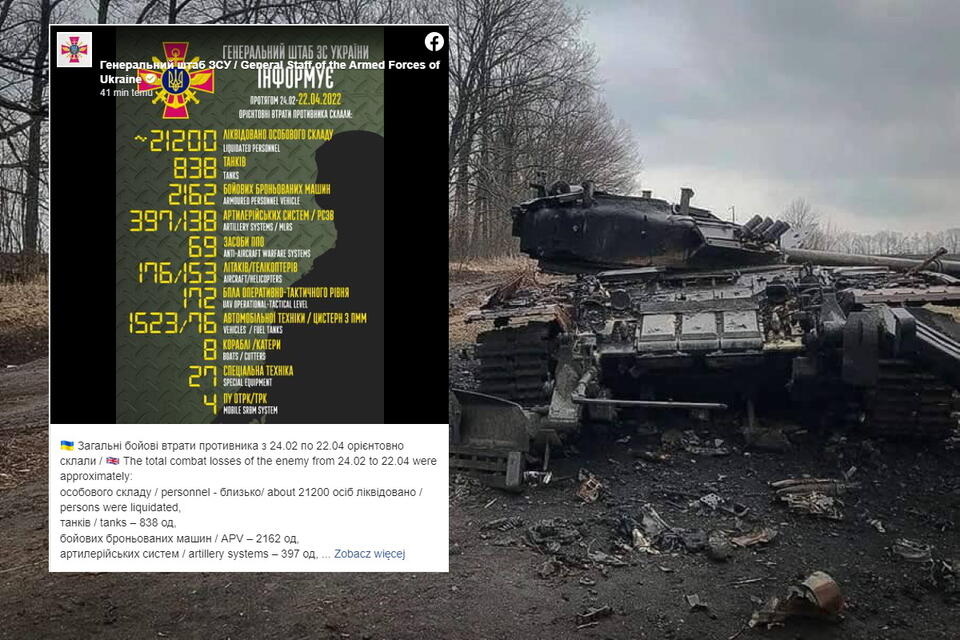 Ukraińcy zadają Rosji coraz cięższe straty!  / autor: Генеральний штаб ЗСУ / General Staff of the Armed Forces of Ukraine