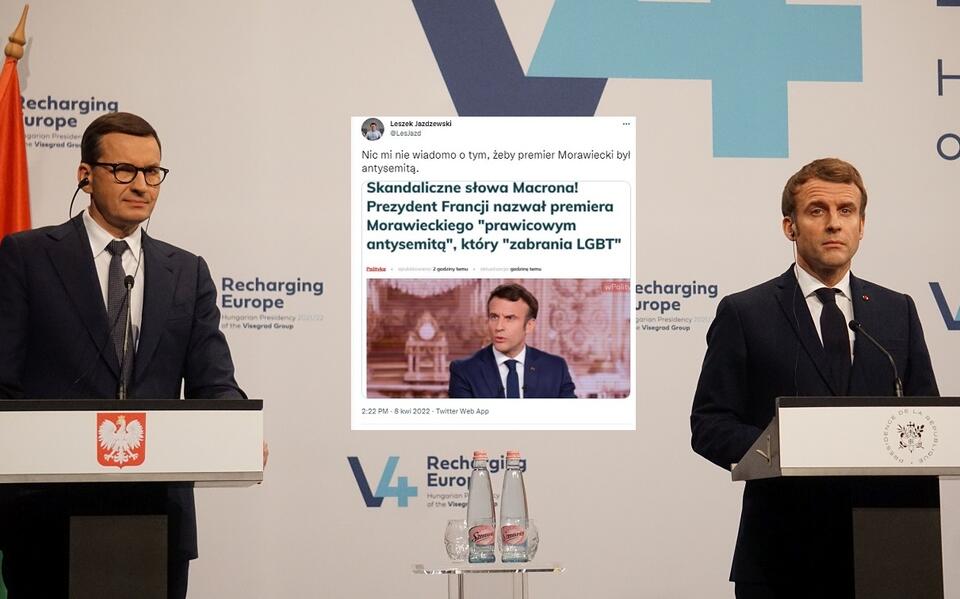 Premier Mateusz Morawiecki i prezydent Francji Emmanuel Macron / autor: Fratria