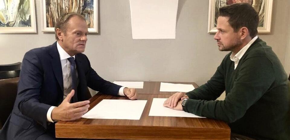 Donald Tusk i Rafał Trzaskowski / autor: Twitter/Rafał Trzaskowski