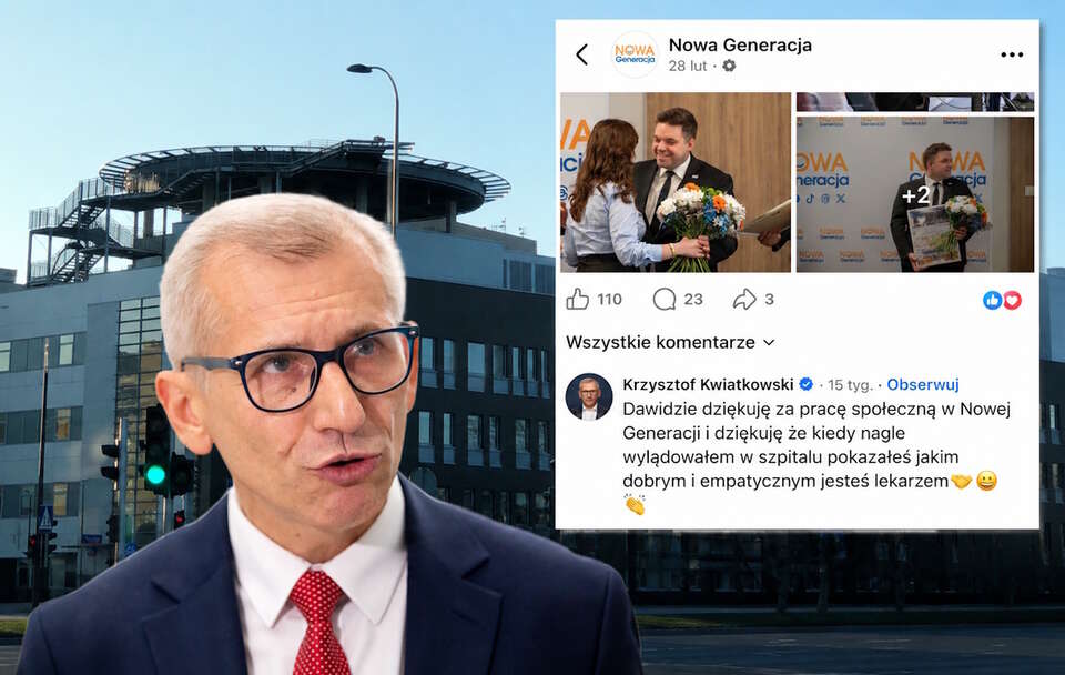 Senator Kwiatkowski z KO bardzo wdzięczny Dawidowi Kacprzyckiemu za pomoc.  / autor: Fratria/XEmptywords/CC BY-SA 4.0 Deed