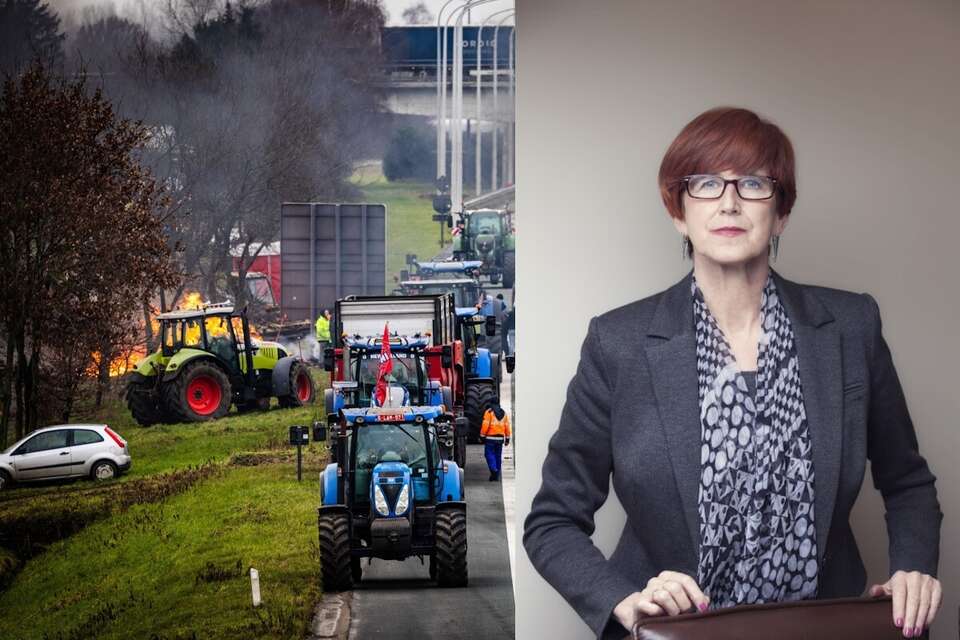 Europosłanka Elżbieta Rafalska o proteście rolników / autor: PAP/EPA, Fratria